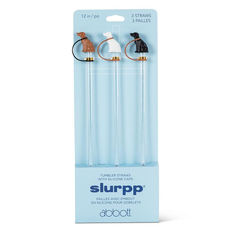 Jumbo Straws with Dog Caps