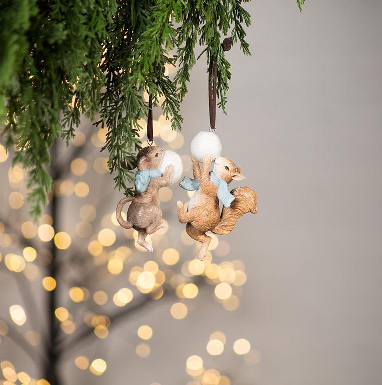 Critters with Snowball Ornament