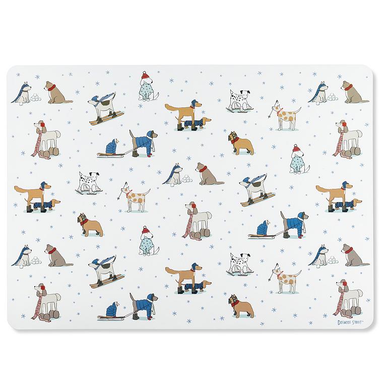 Sporty Winter Dogs or Cats Placemat