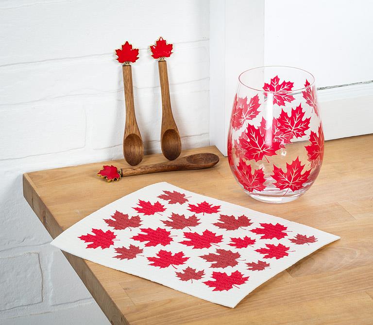 Maple Leaves Stemless Wine Glass