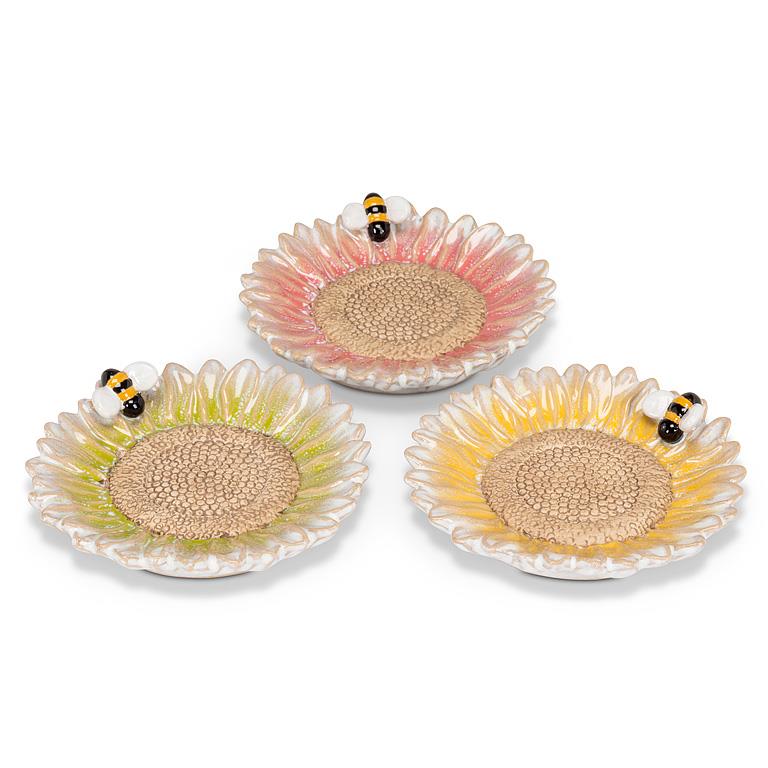 Flower & Bee Candle Holder/Wine Bottle Base