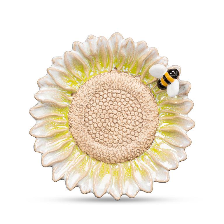 Flower & Bee Candle Holder/Wine Bottle Base