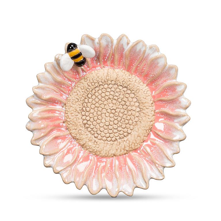 Flower & Bee Candle Holder/Wine Bottle Base