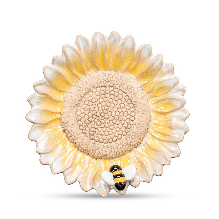 Flower & Bee Candle Holder/Wine Bottle Base