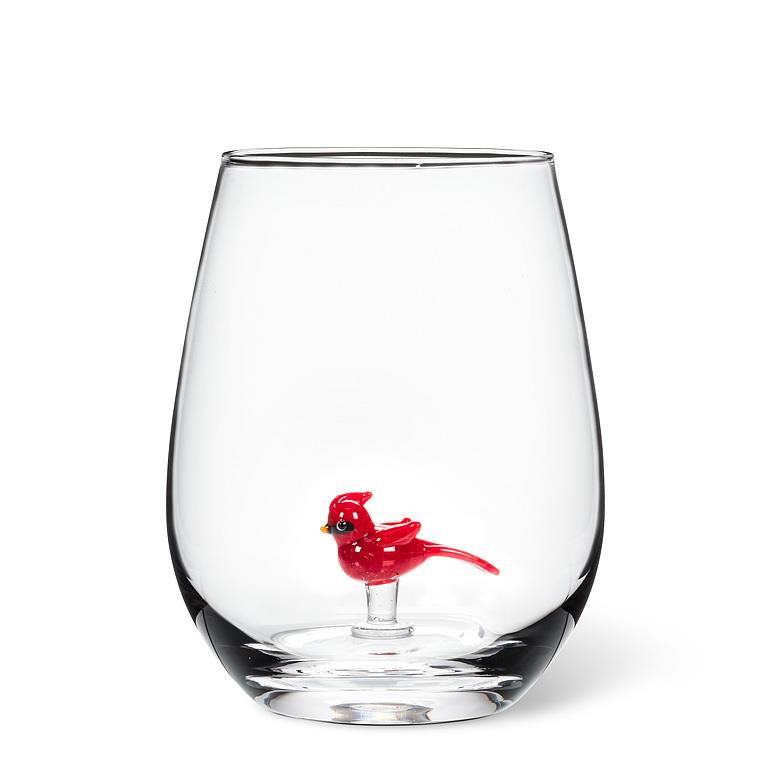 Cardinal Icon Stemless Wine Glass