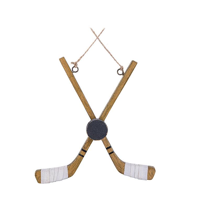 Crossed Stick & Puck Ornament