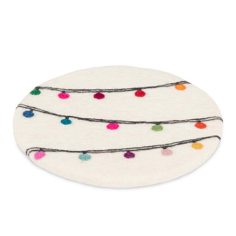 Festive Lights Wool Trivet