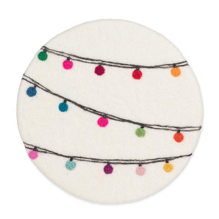 Festive Lights Wool Trivet