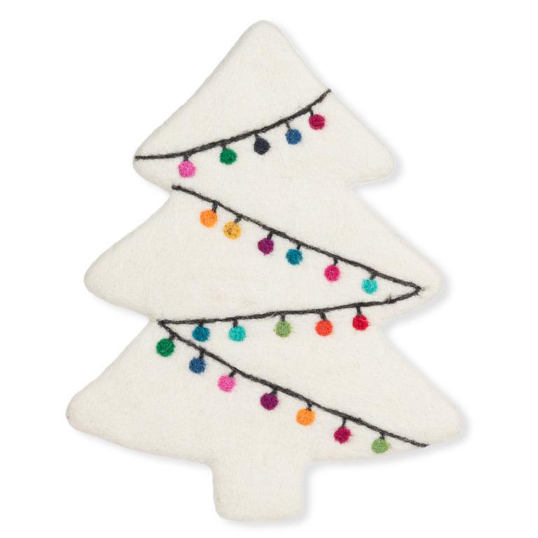 Festive Lights Wool Trivet