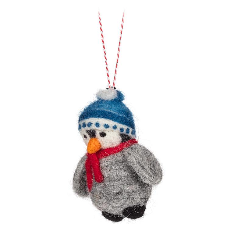 Penguin with Hat & Scarf Ornament