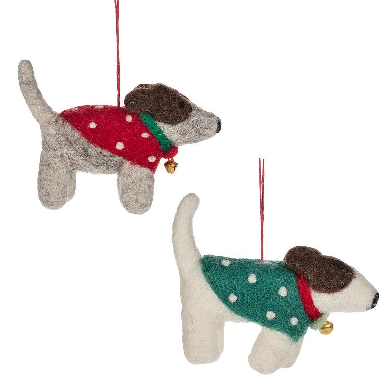 Dogs in Coats Ornament