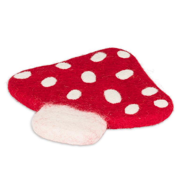 Felted Coasters or Trivet-Mushroom