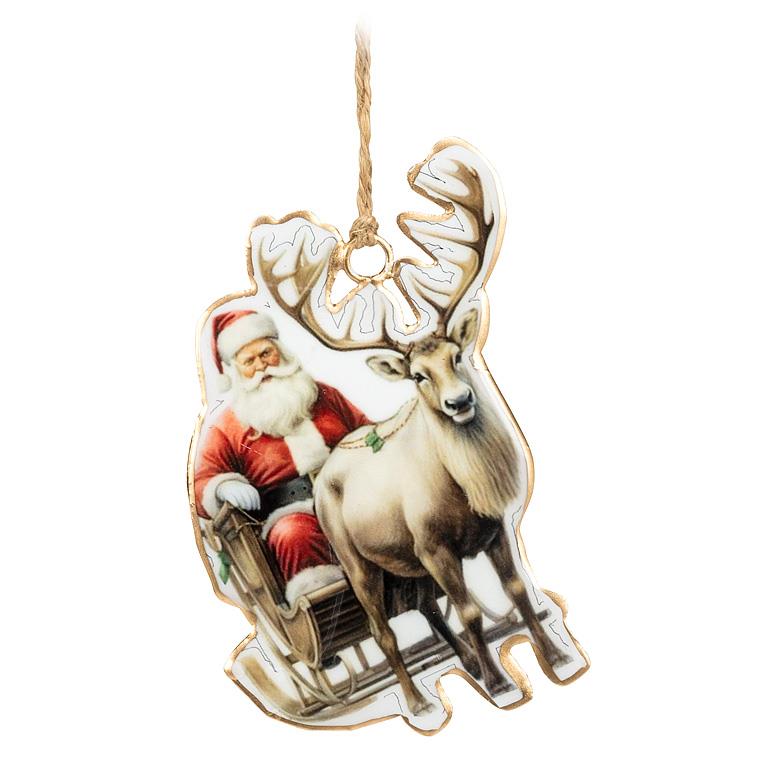 Santa & Reindeer Ornament