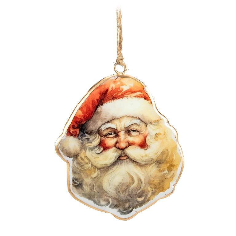 Happy Santa Face Ornament