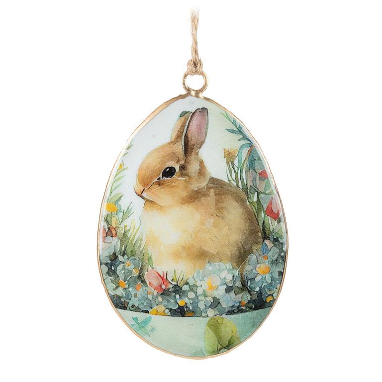 Vintage Bunny Egg Ornament