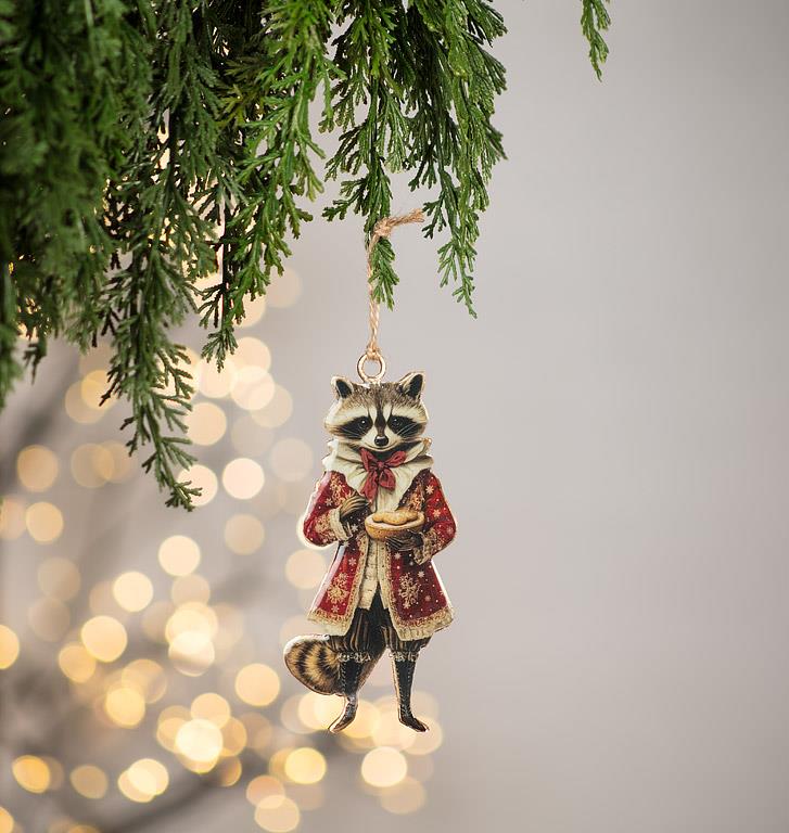 Gentleman Raccoon Double-Sided Ornament