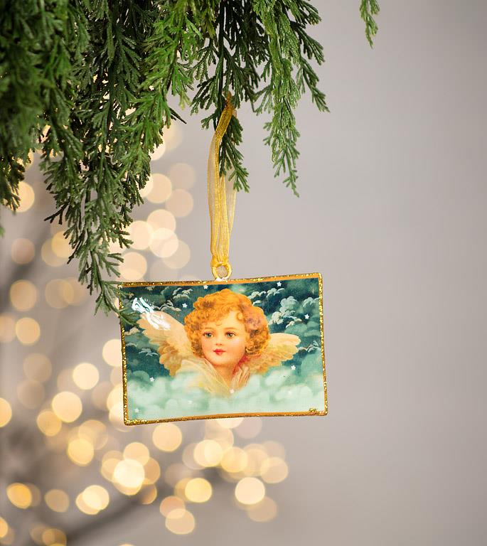 Cherub Rectangle Ornament