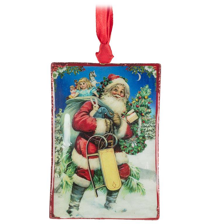 Santa Postcard Ornament