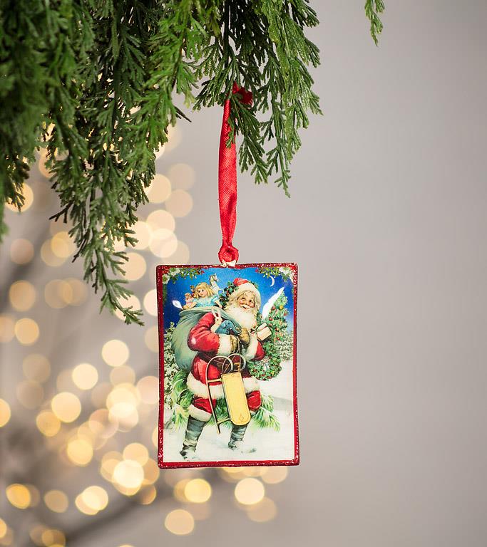 Santa Postcard Ornament