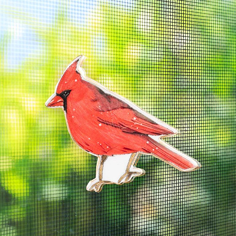 Magnetic Screen Door Saver-Red Cardinal