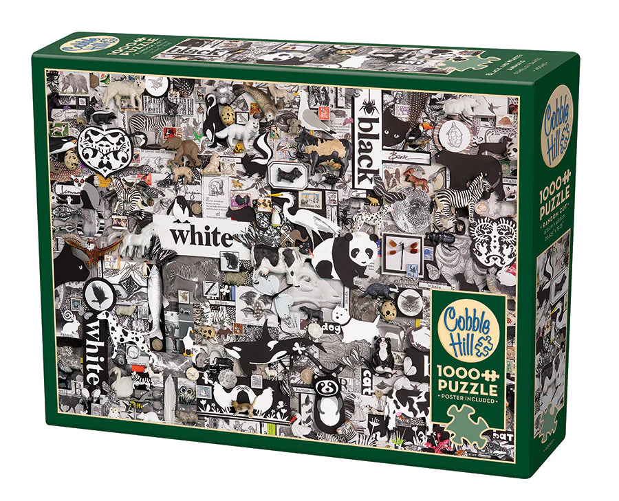 Cobble Hill Puzzle: Black and White Animals
