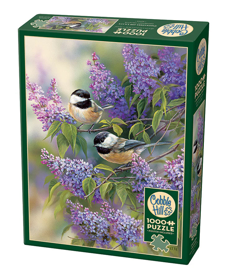 Cobble Hill Puzzle: Chickadees and Lilacs