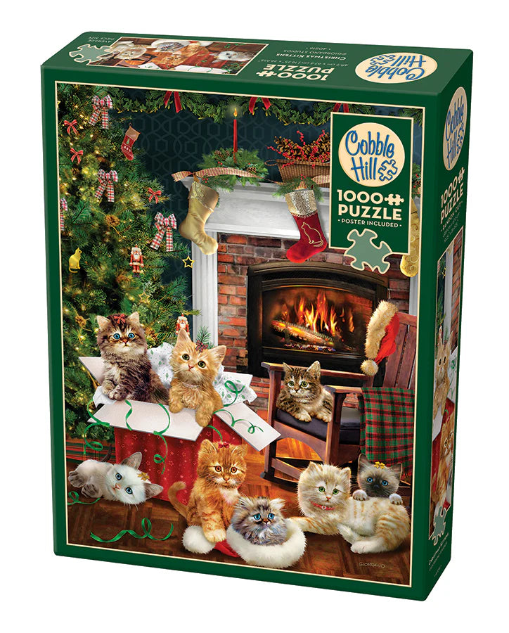 Cobble Hill Puzzle: Christmas Kittens