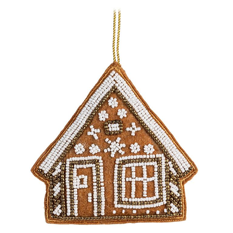 Gingerbread House Bead Ornament