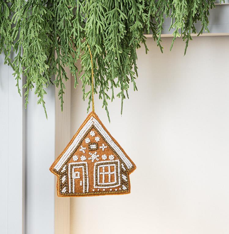 Gingerbread House Bead Ornament
