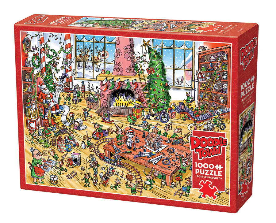 Cobble Hill Puzzle: DoodleTown-Elves at Work