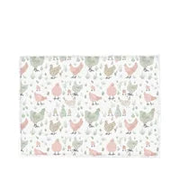 Pastel Chickens Printed Drying Mat