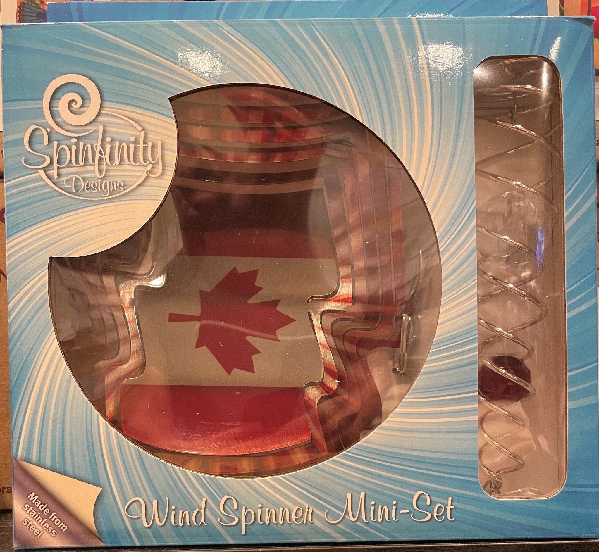 Spinfinity Wind Spinner-Canada Flag with Crystal Twister