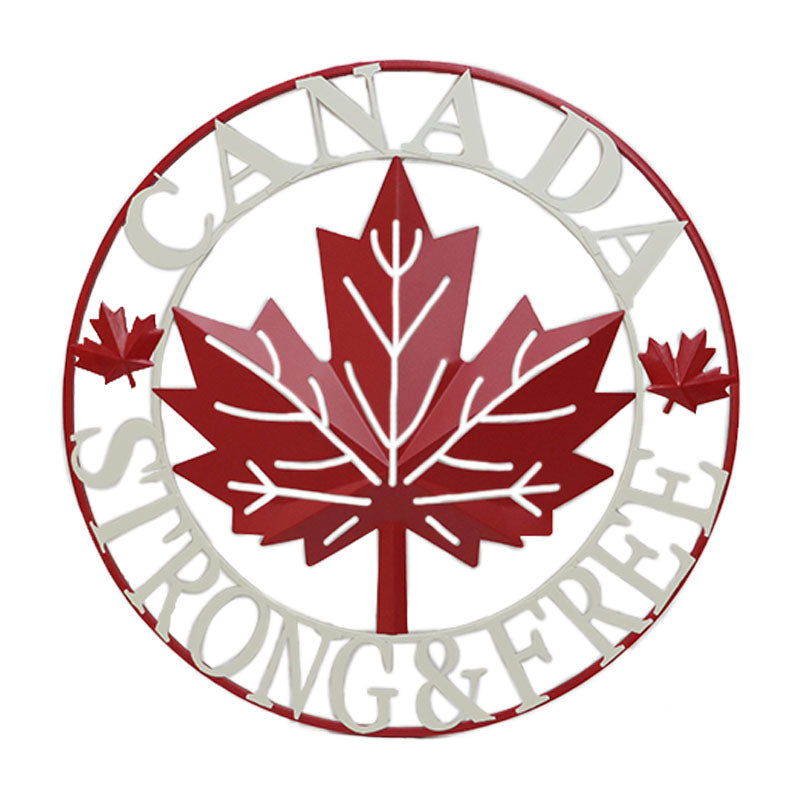 Canada Strong & Free Metal Wall Art