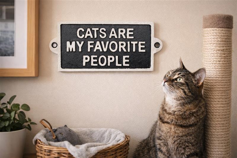 Cats Are My Favorite People Sign