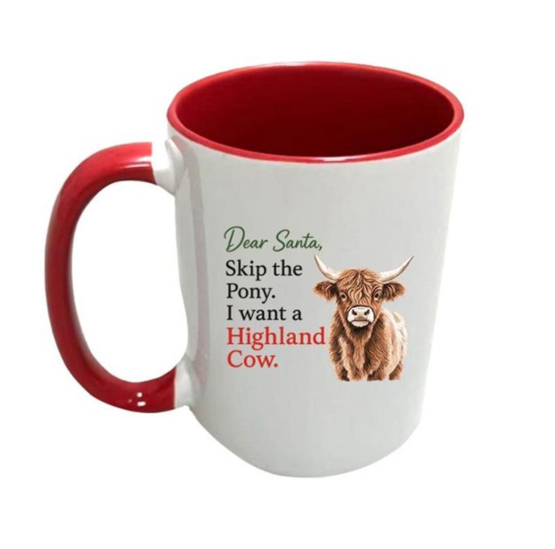 Christmas Highland Cow 15 oz. Mug