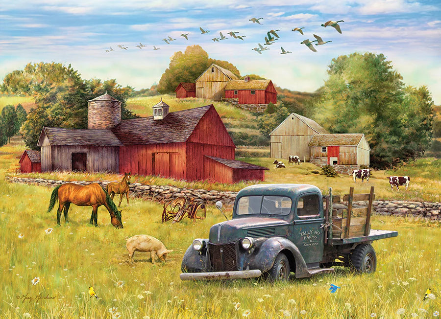 Cobble Hill Tray Puzzle: Blue Truck Farm