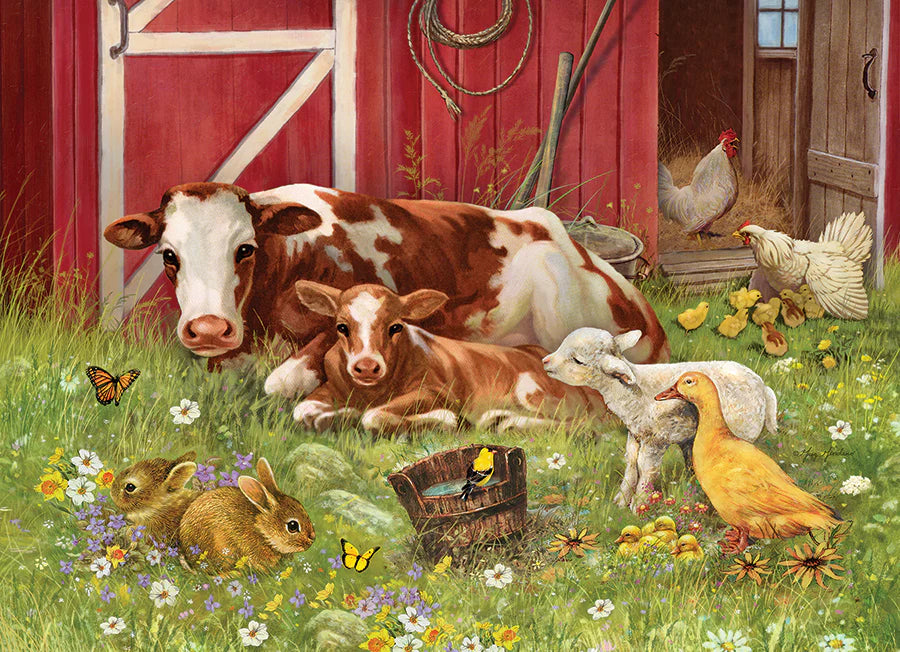 Cobble Hill Tray Puzzle: Barnyard Family