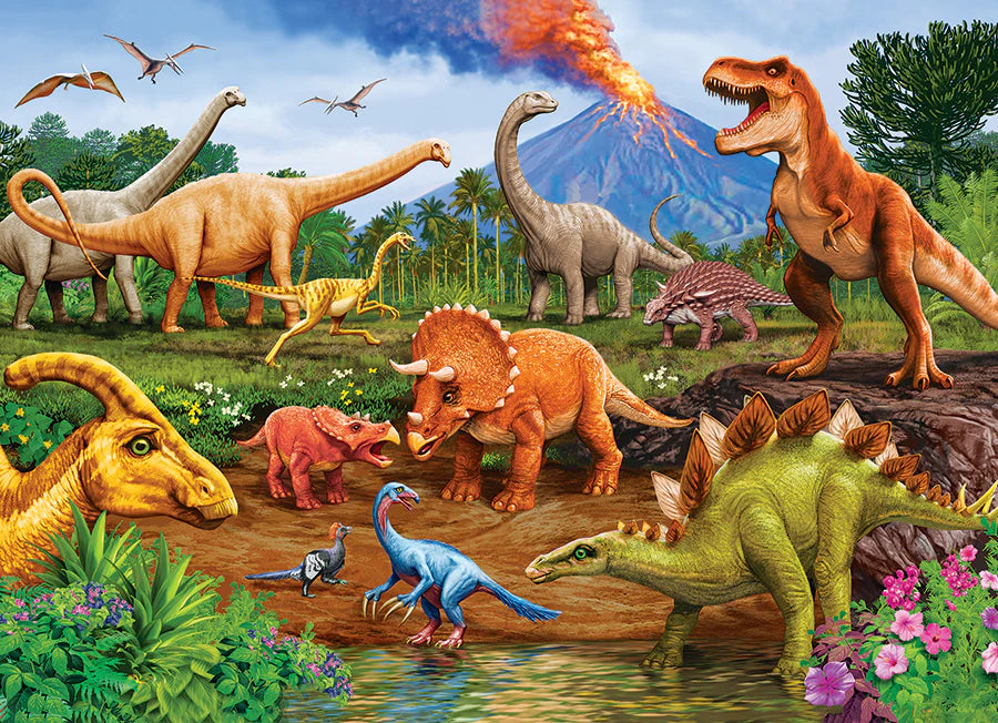 Cobble Hill Puzzle: Triceratops & Friends Tray Puzzle