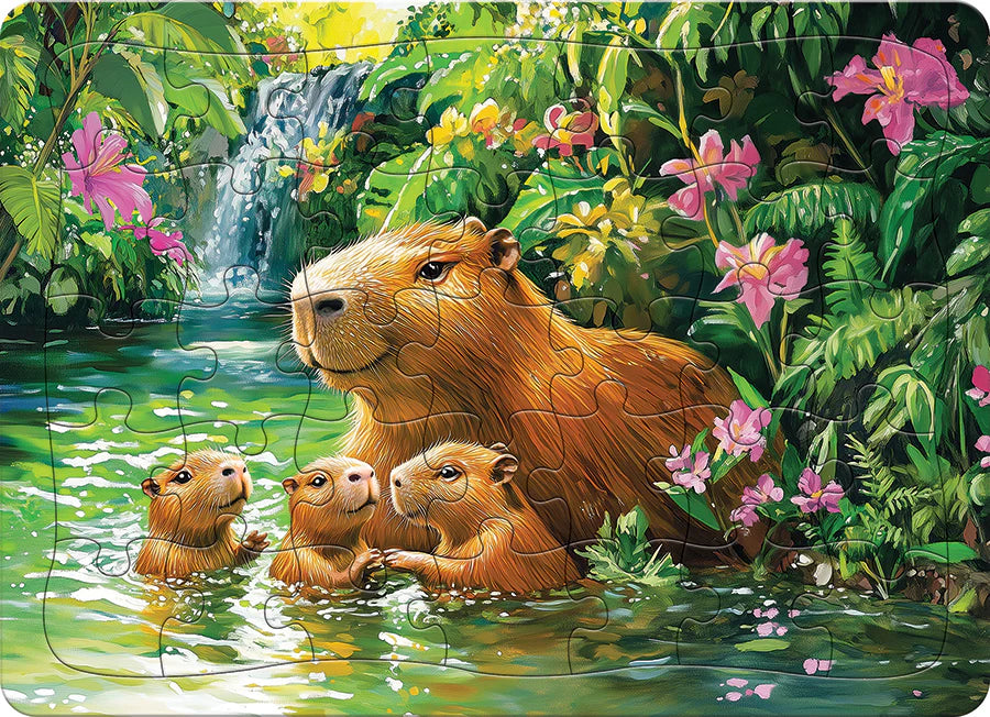 Cobble Hill Puzzle: Capybaras Tray Puzzle