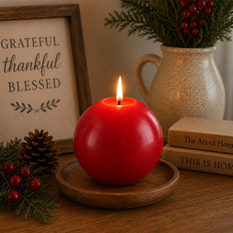 Red Ball LED Candle