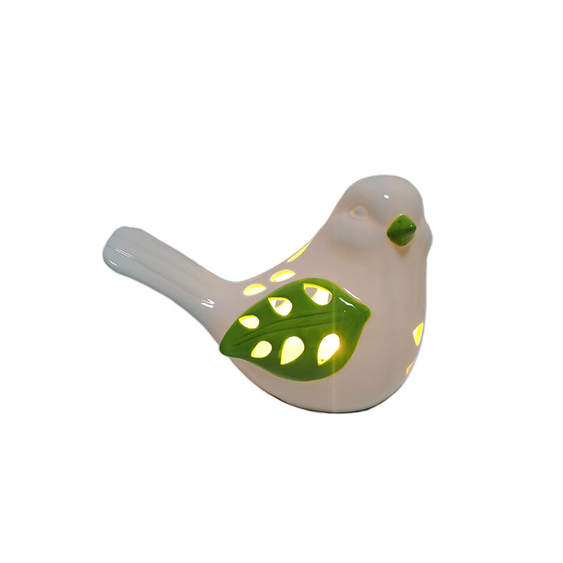 Lighted Ceramic Bird