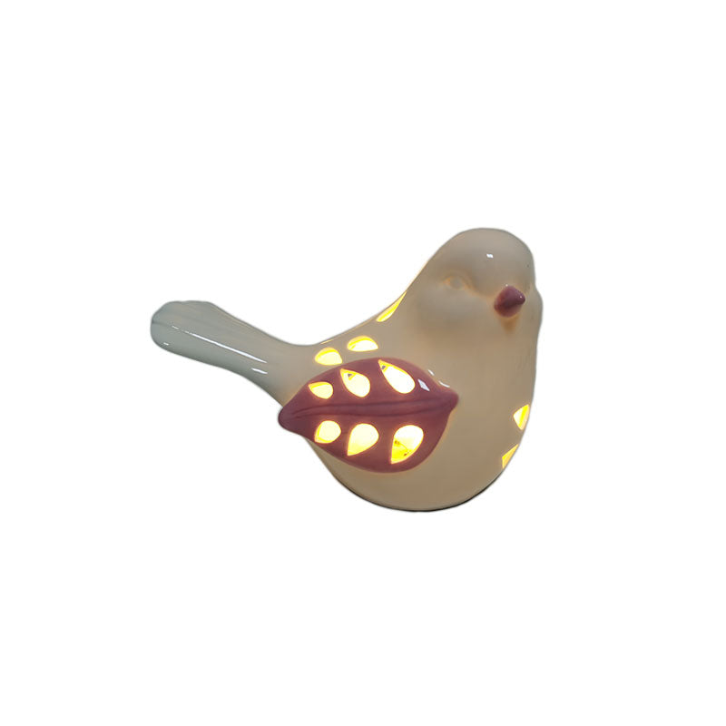 Lighted Ceramic Bird