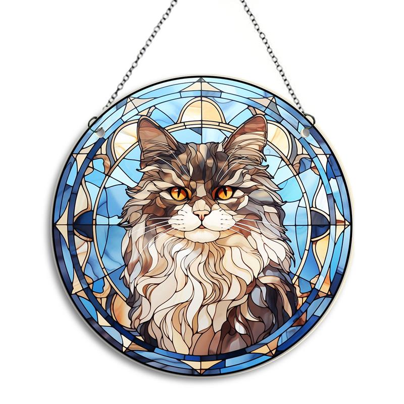 Grey Cat Suncatcher