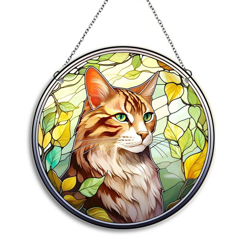 Orange Cat Suncatcher