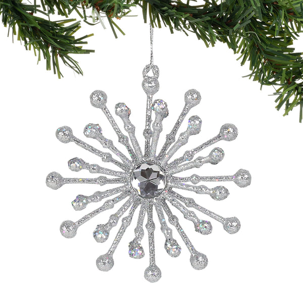 Silver Starburst Ornament