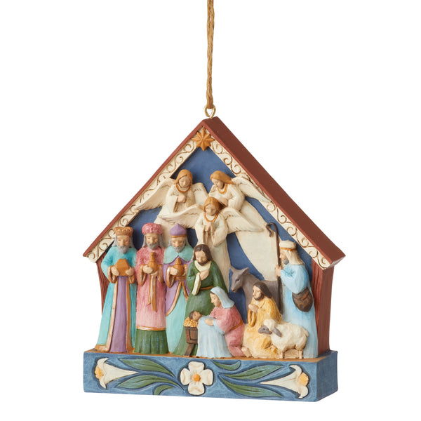 Nativity Stable Hanging Ornament