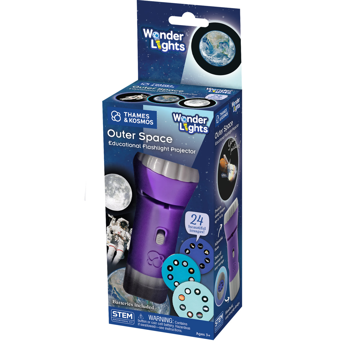 Wonder Lights Educational Flashlight Projector: Outer Space