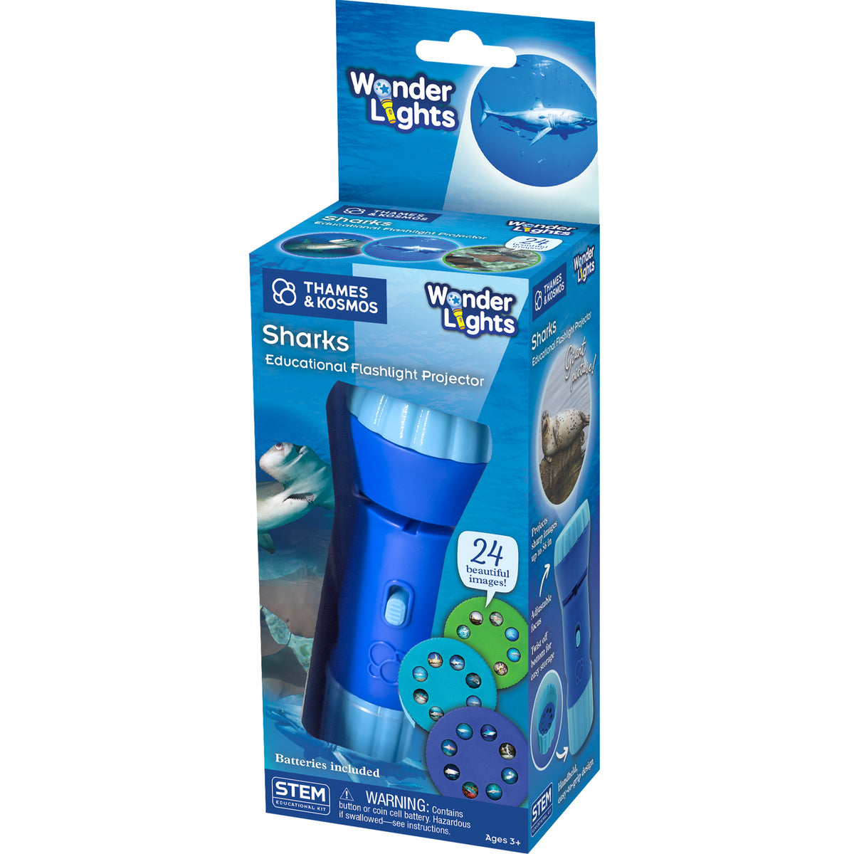 Wonder Lights Educational Flashlight Projector: Sharks
