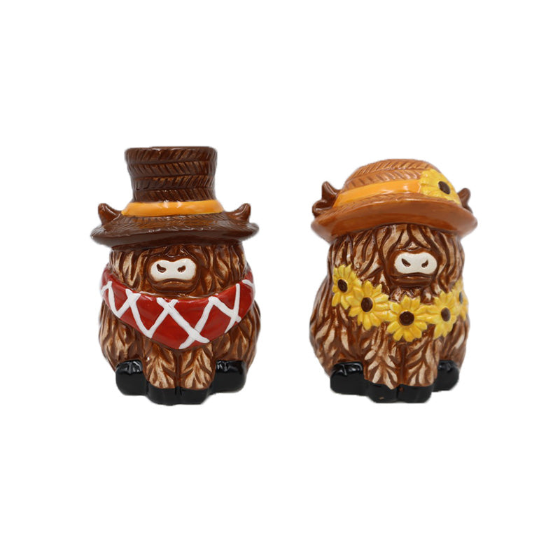 Highland Cow Salt & Pepper Set