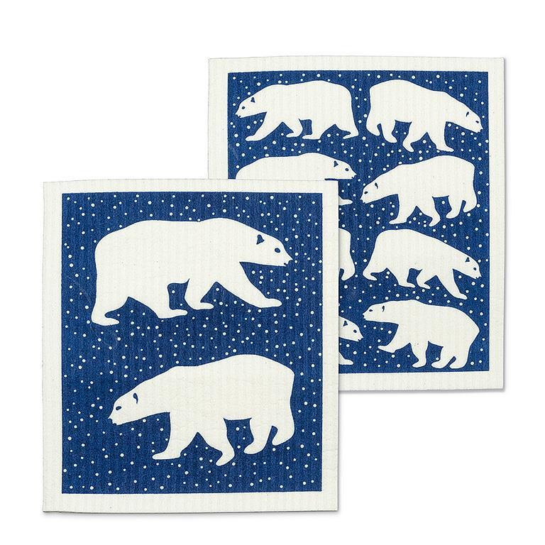 Polar Bear Dishcloths - Set of 2